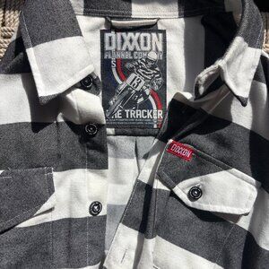 Dixxon Black & White Stripe Flannel - Mens Size S